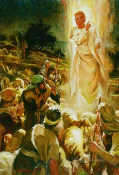 Un ángel se aparece a los pastores de Belén Católico Cristiano Pinturas al óleo